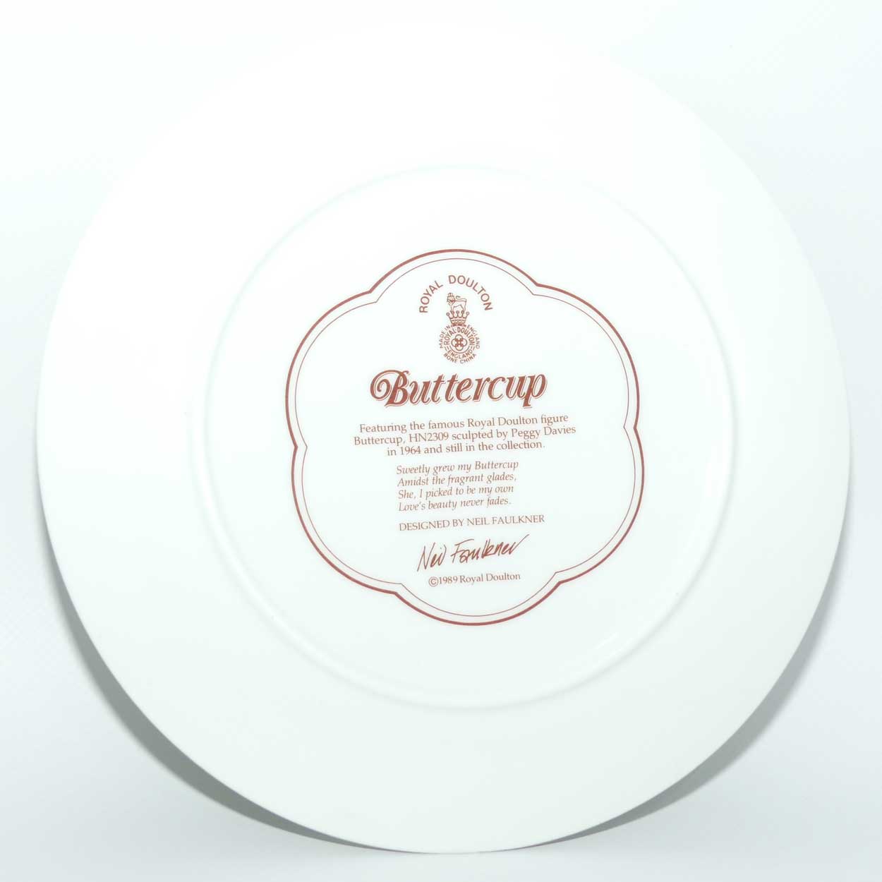 HN2309 Royal Doulton figure Buttercup | Companion plate