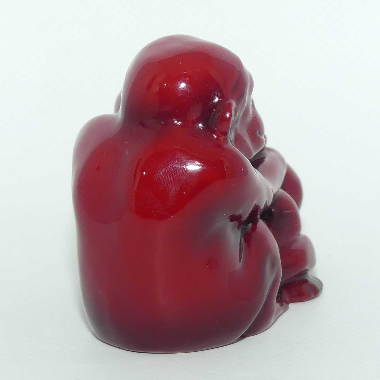 HN254 Royal Doulton Flambe figure Monkeys | Mother and Baby | early 3 line backstamp