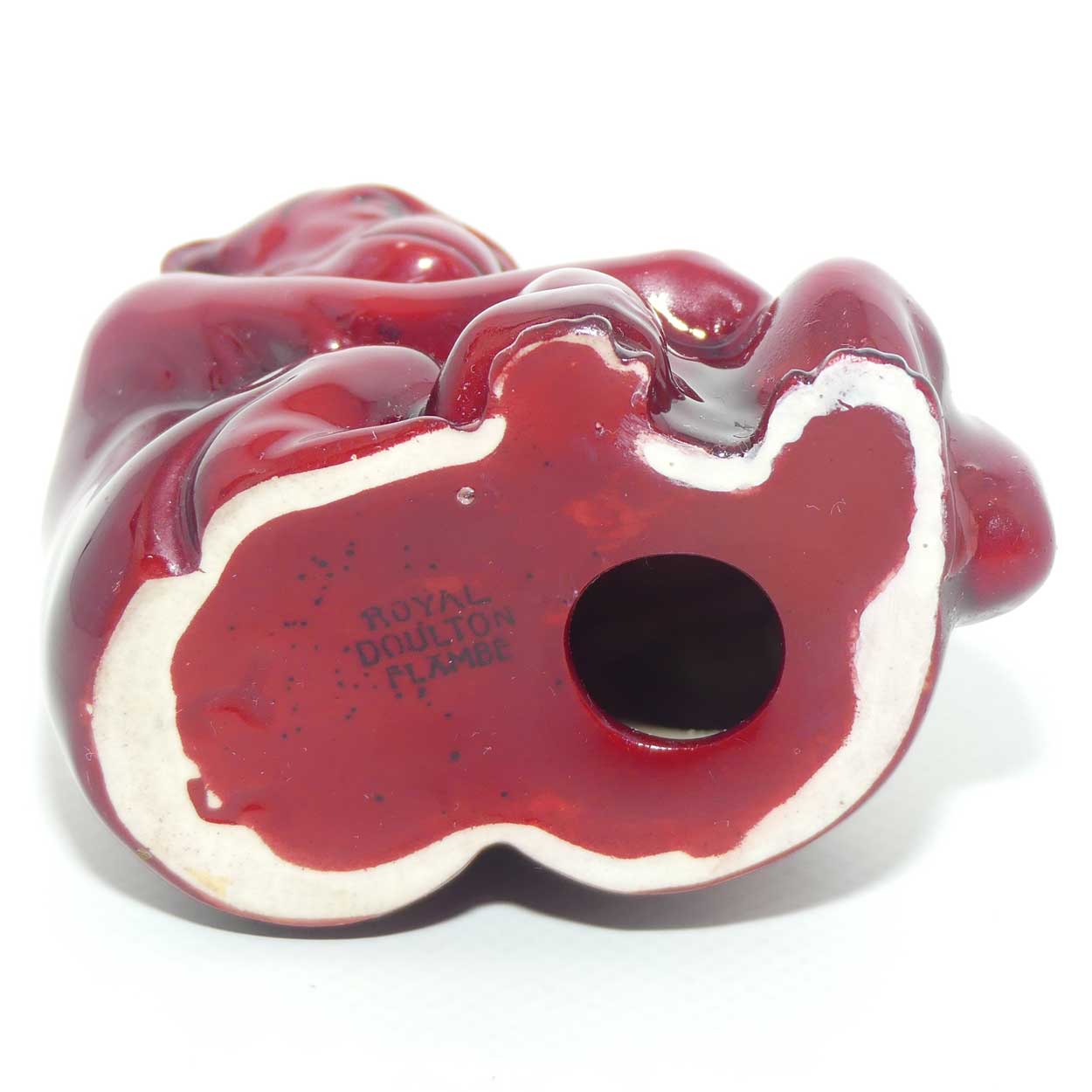 HN254 Royal Doulton Flambe figure Monkeys | Mother and Baby | early 3 line backstamp