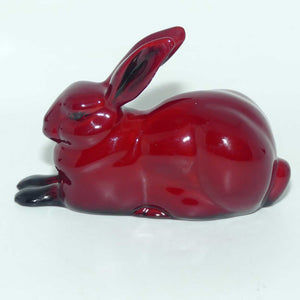 HN2592 Royal Doulton Flambe Hare - Crouching (Style Three)