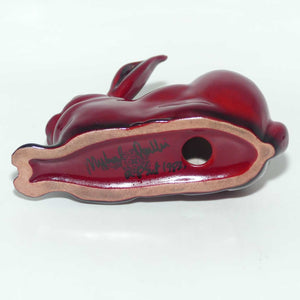 HN2592 Royal Doulton Flambe Hare - Crouching (Style Three)