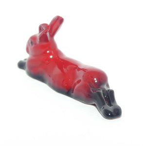 HN2594 Royal Doulton Flambe Hare Lying, Legs Behind (Small | Newer)