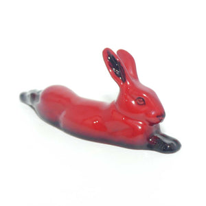 HN2594 Royal Doulton Flambe Hare Lying, Legs Behind (Small | Newer)