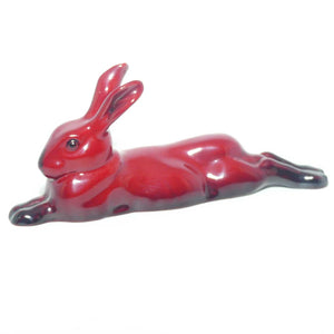 HN2594 Royal Doulton Flambe Hare Lying, Legs Behind (Small | Older)