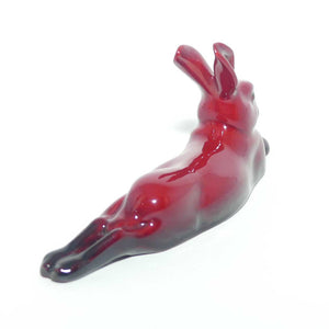 HN2594 Royal Doulton Flambe Hare Lying, Legs Behind (Small | Older)