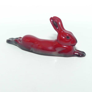 HN2594 Royal Doulton Flambe Hare Lying, Legs Behind (Small | Older)