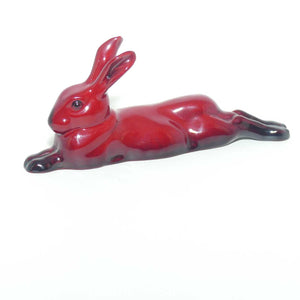 HN2594 Royal Doulton Flambe Hare Lying, Legs Behind (Small | Older)