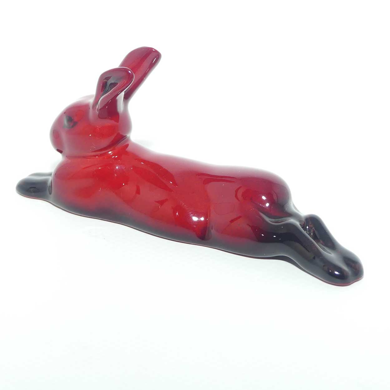HN2594 Royal Doulton Flambe Hare Lying, Legs Behind (Small | Longer | Older)