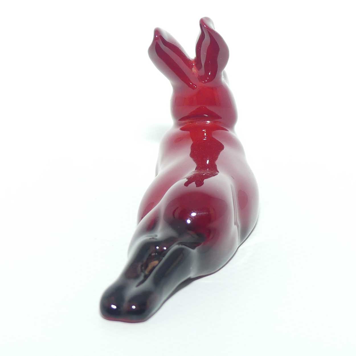 HN2594 Royal Doulton Flambe Hare Lying, Legs Behind (Small | Longer | Older)