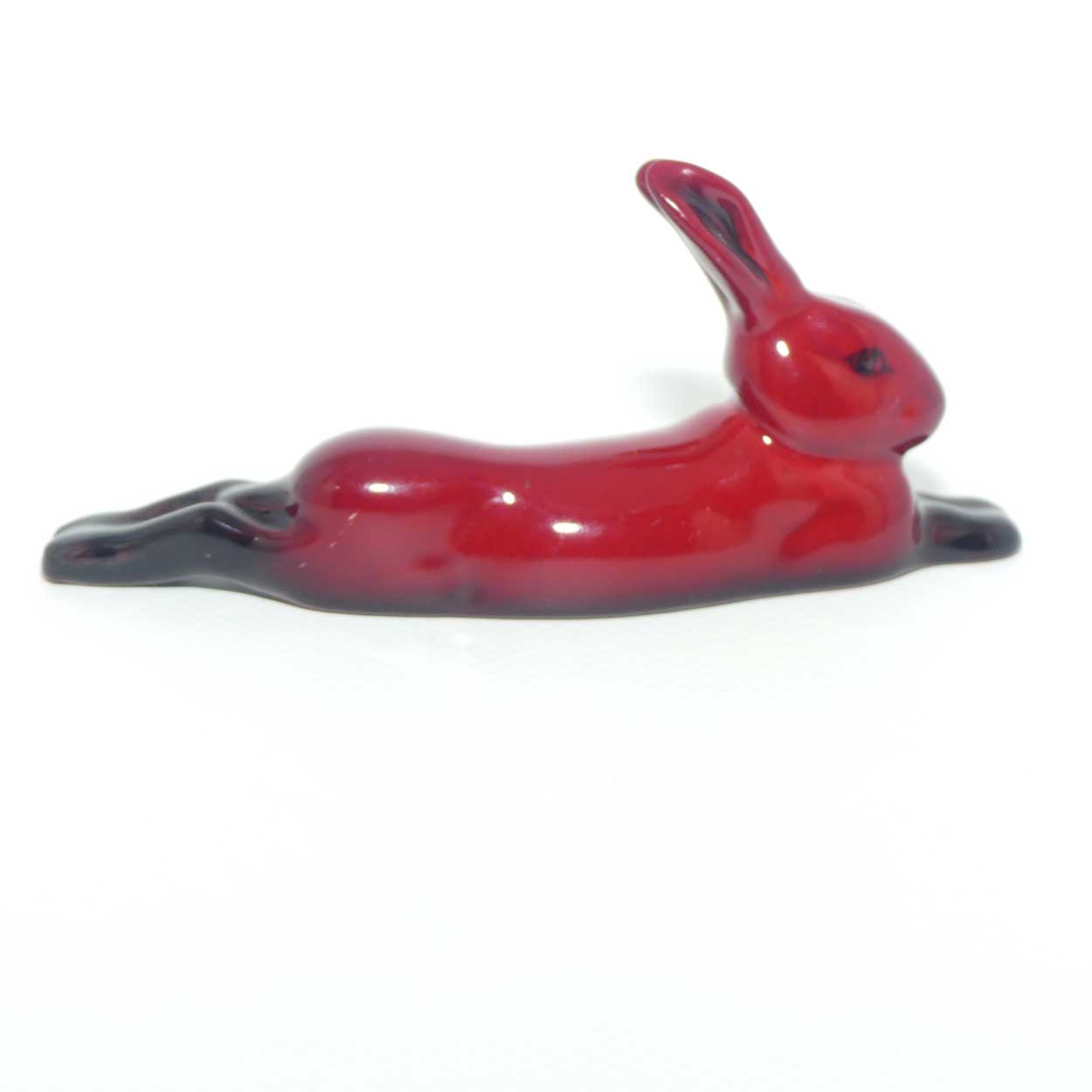 HN2594 Royal Doulton Flambe Hare Lying, Legs Behind (Small | Longer | Older)