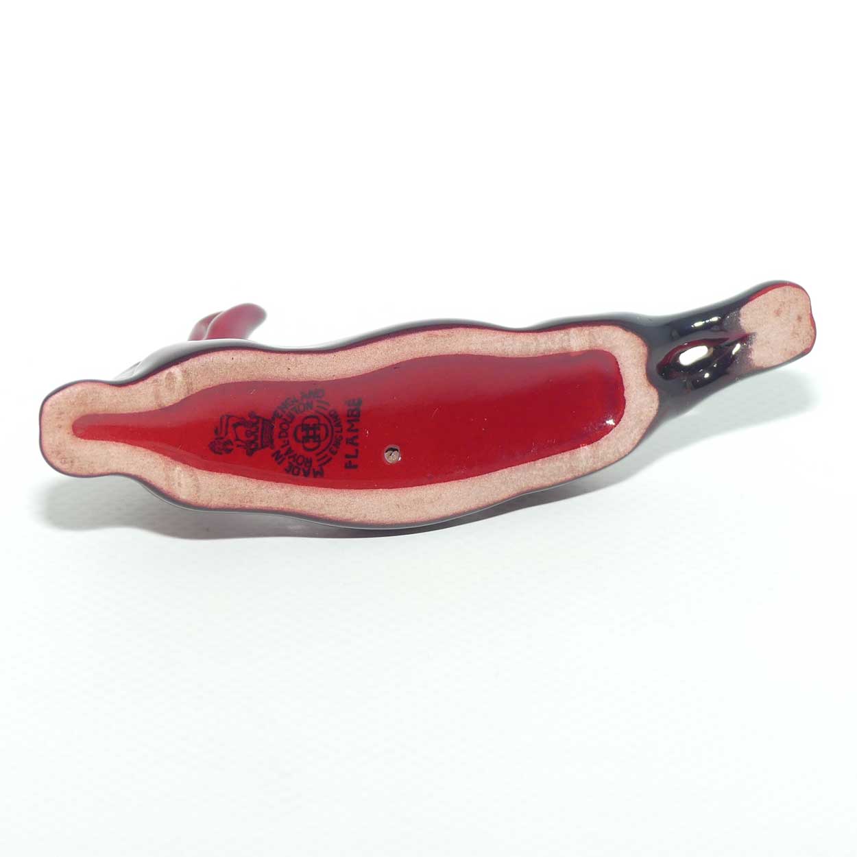 HN2594 Royal Doulton Flambe Hare Lying, Legs Behind (Small | Longer | Older)