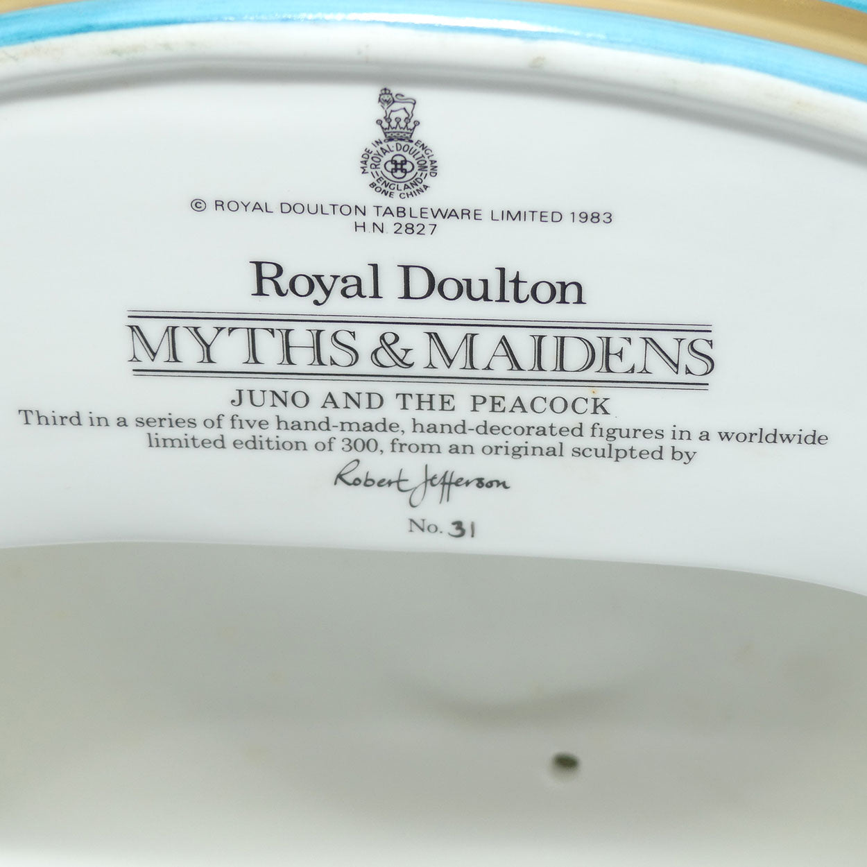 HN2827 Royal Doulton figure Myths and Maidens series | Juno and the Peacock | LE 031/300