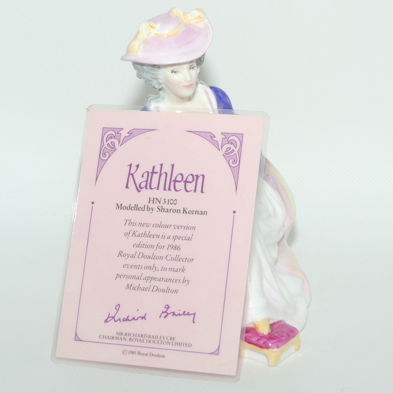 HN3100 Royal Doulton figure Kathleen | Purple | signed + Cert