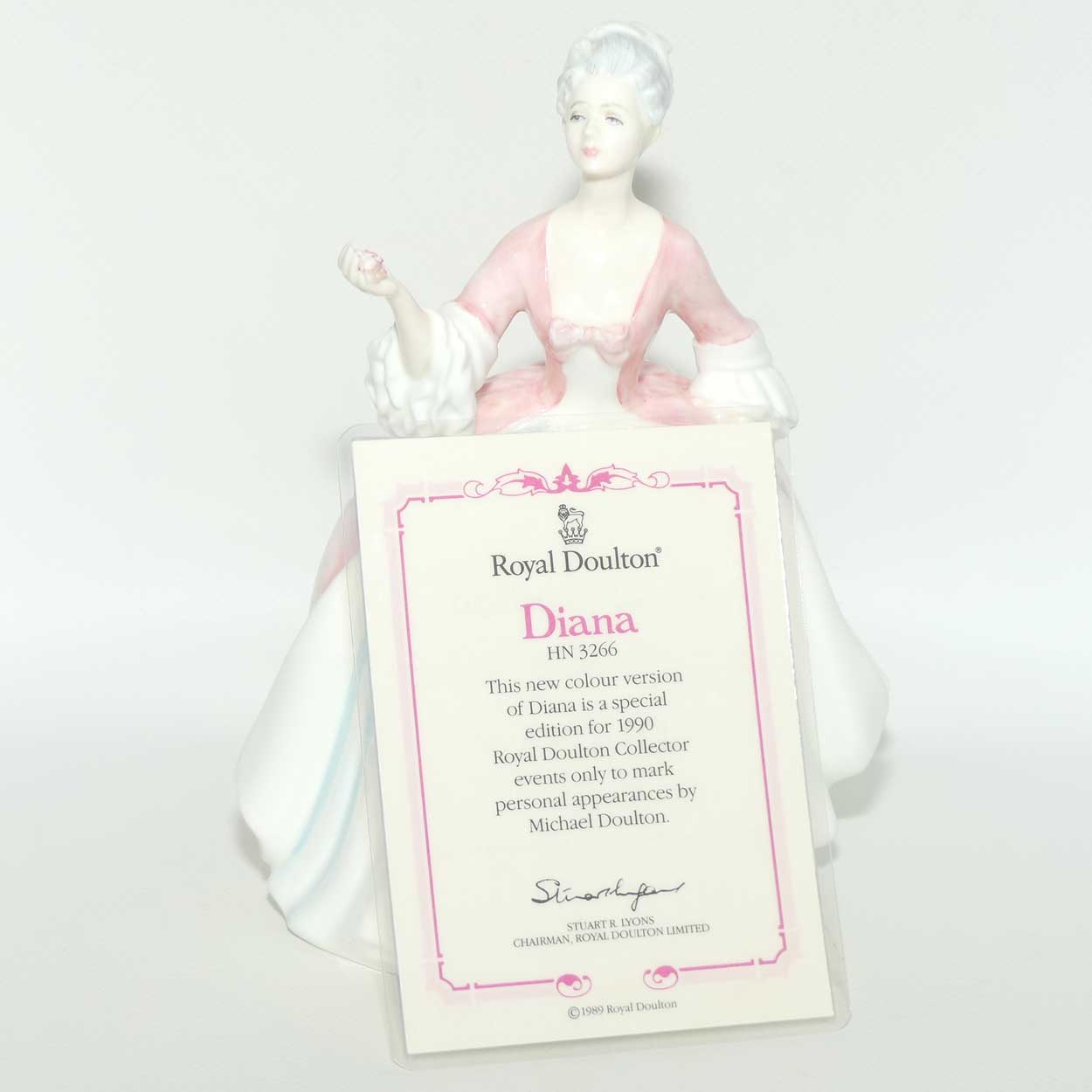 HN3266 Royal Doulton figure Diana | Pink | signed + Certificate