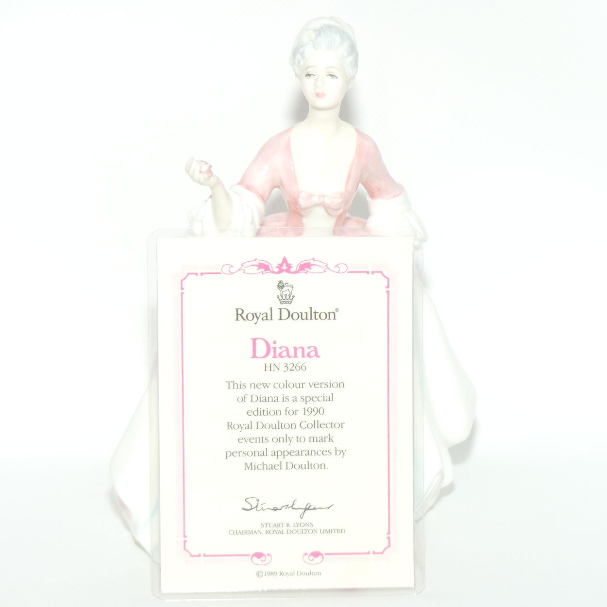 HN3266 Royal Doulton figure Diana | Pink | signed + Cert | #1
