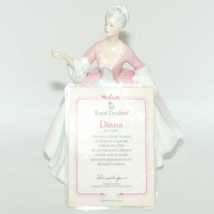 HN3266 Royal Doulton figure Diana | Pink | signed + Cert | #2