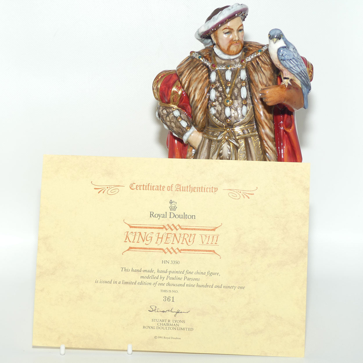 HN3350 Royal Doulton figure King Henry VIII | Plinth + Certificate | LE 361/1991