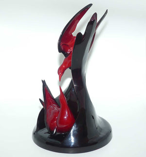 HN3525 Royal Doulton Flambe Courtship Terns