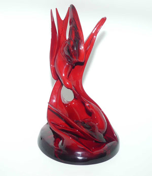 HN3525 Royal Doulton Flambe | Images of Fire | Courtship Terns | Primarily Red