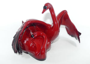 HN3538 Royal Doulton Flambe figure Nestling Down | Swans