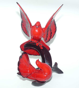 HN3539 Royal Doulton Flambe | Images of Fire | The Homecoming Doves | signed Michael Doulton