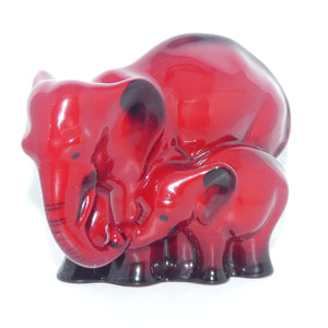 HN3548 Royal Doulton Flambe Elephant and Young | Animals