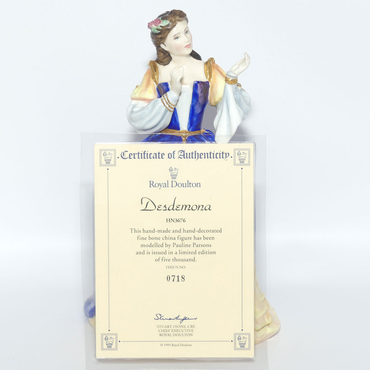 HN3676 Royal Doulton figure Desdemona | Shakespearean Ladies | LE 718/5000 + Cert