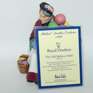 HN3737 Royal Doulton figure The Old Balloon Seller | Red | Special Edition #611 | Signed + Cert