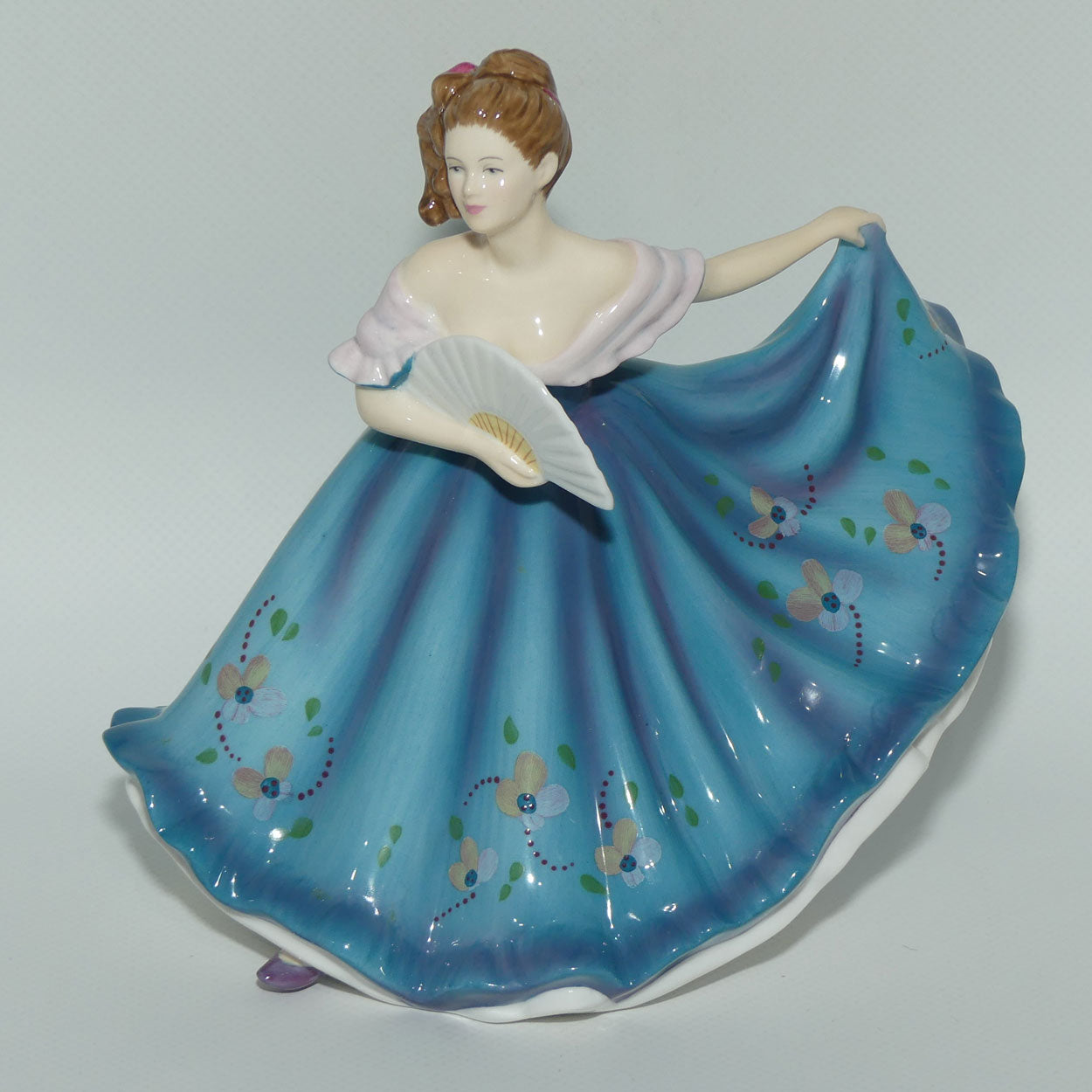 HN5273 Royal Doulton figure Elaine | Blue Floral | #2 | signed | boxed