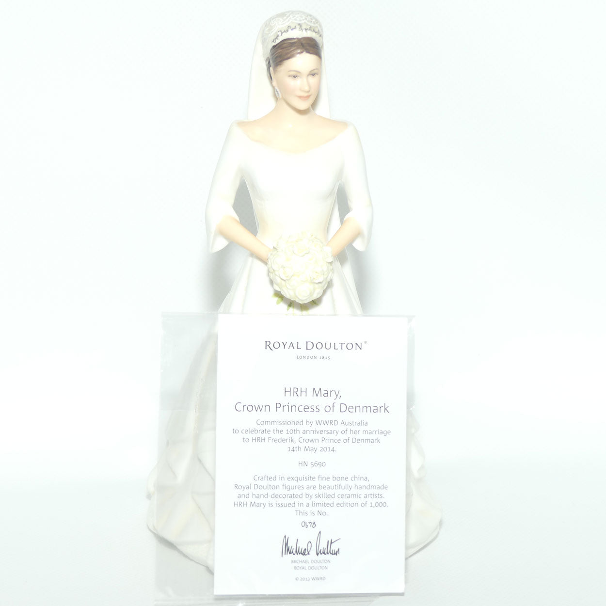 HN5690 Royal Doulton figure HRH Mary | Crown Princess of Denmark | LE 678/1000 | Box + Cert