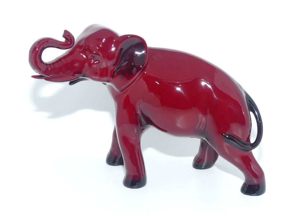 HN0891A Royal Doulton Flambe Elephant Trunk in salute | Medium | 14.5cm | older version