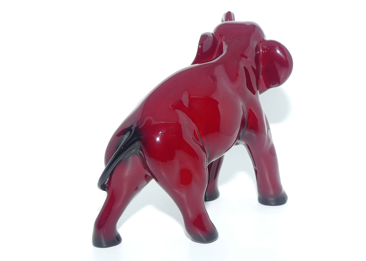 HN0891A Royal Doulton Flambe Elephant Trunk in salute | Medium | 14.5cm | older version