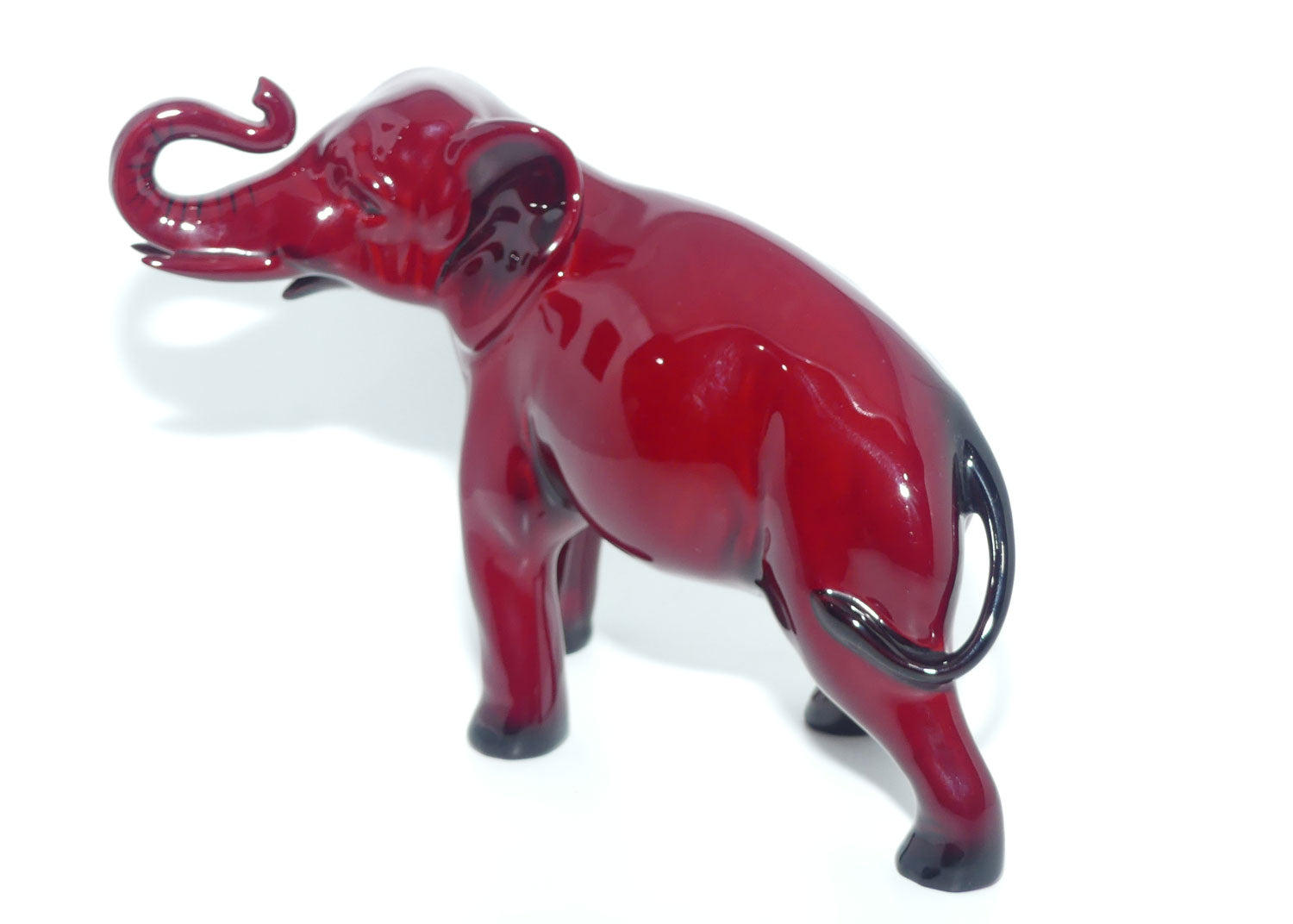 HN0891A Royal Doulton Flambe Elephant Trunk in salute | Medium | 14.5cm | older version
