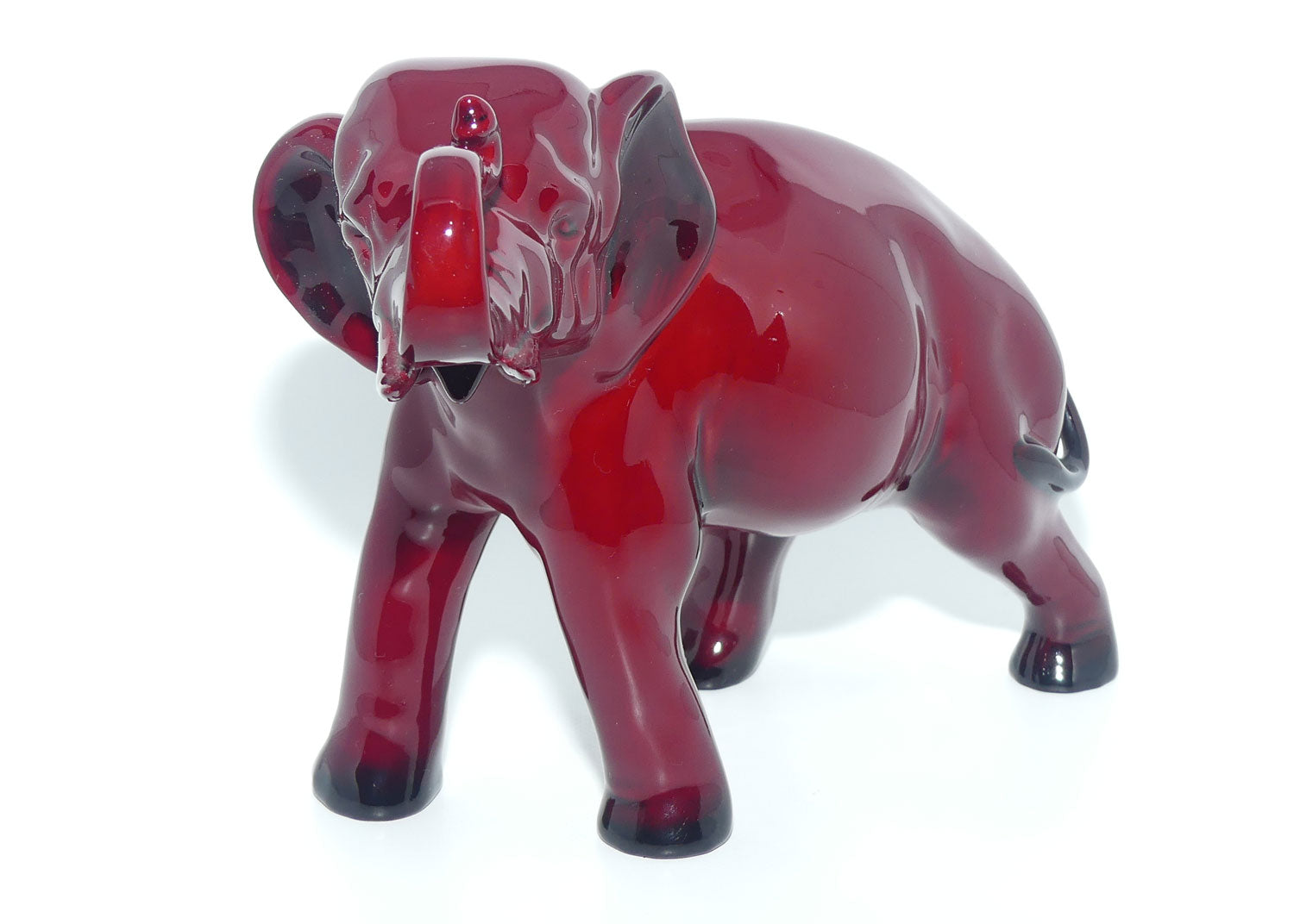 HN0891A Royal Doulton Flambe Elephant Trunk in salute | Medium | 14.5cm | older version