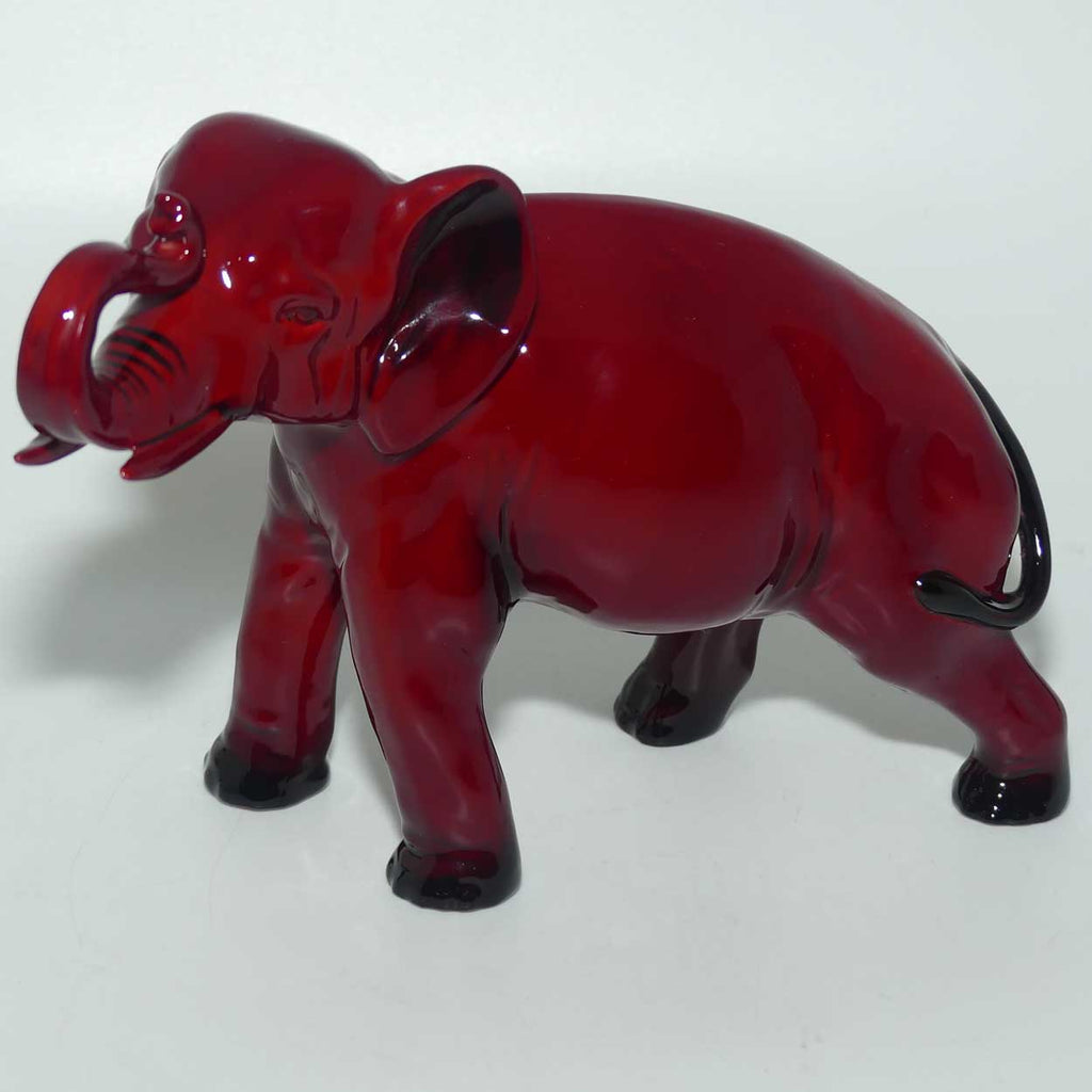 HN0891A Royal Doulton Flambe Elephant Trunk in salute | Medium | 13.3cms