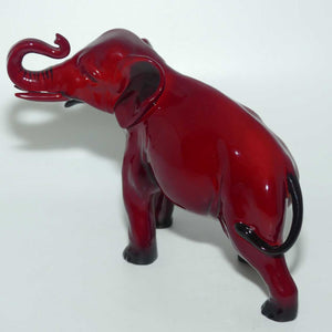 HN0891A Royal Doulton Flambe Elephant Trunk in salute | Medium | 13.3cms