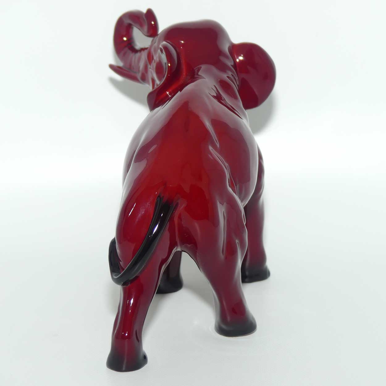 HN0891A Royal Doulton Flambe Elephant Trunk in salute | Medium | 13.3cms