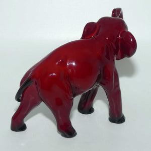 HN0891A Royal Doulton Flambe Elephant Trunk in salute | Medium | 13.3cms