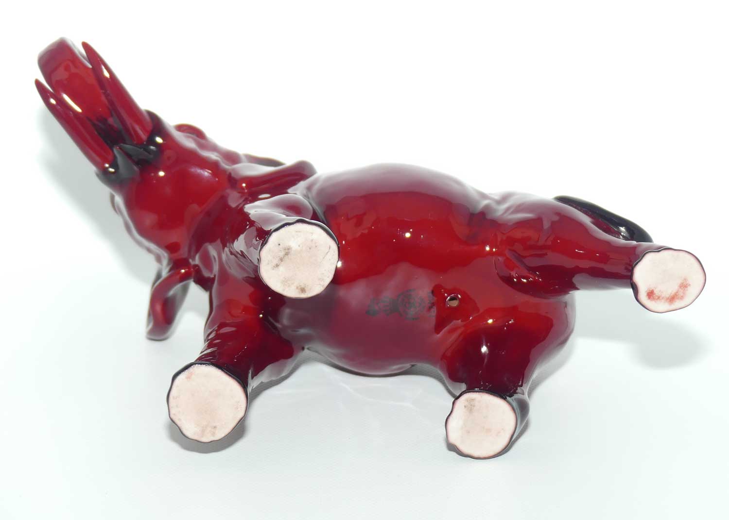 HN0891A Royal Doulton Flambe Elephant Trunk in salute | Medium | 13.3cms