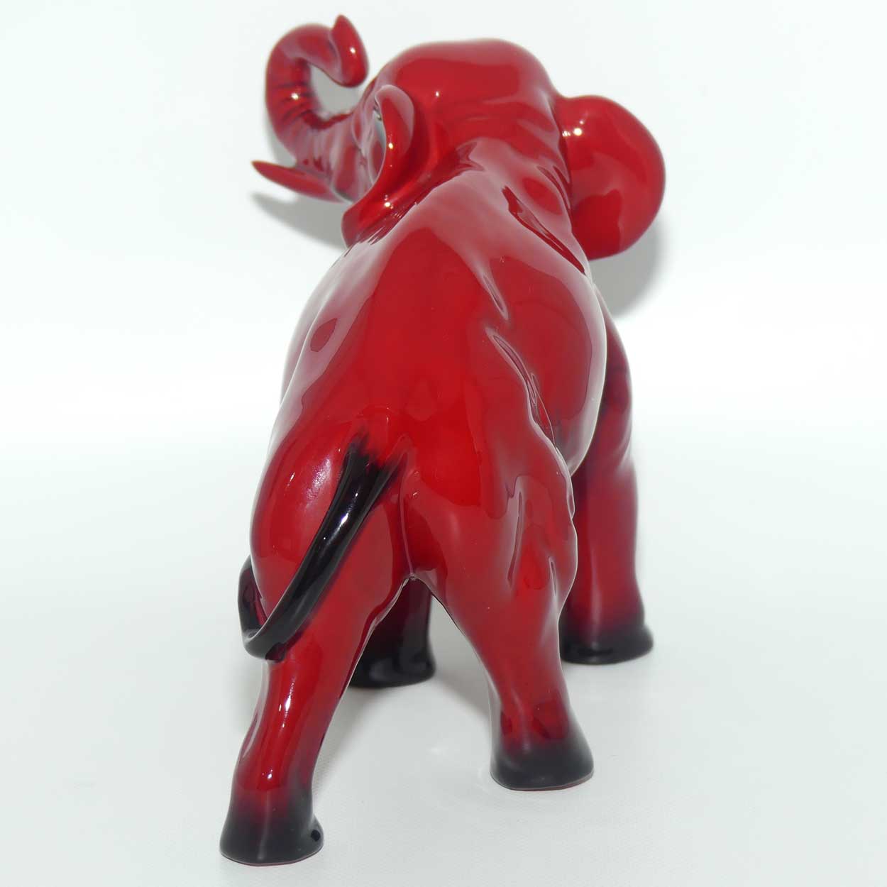 HN0891A Royal Doulton Flambe Elephant Trunk in salute | Medium