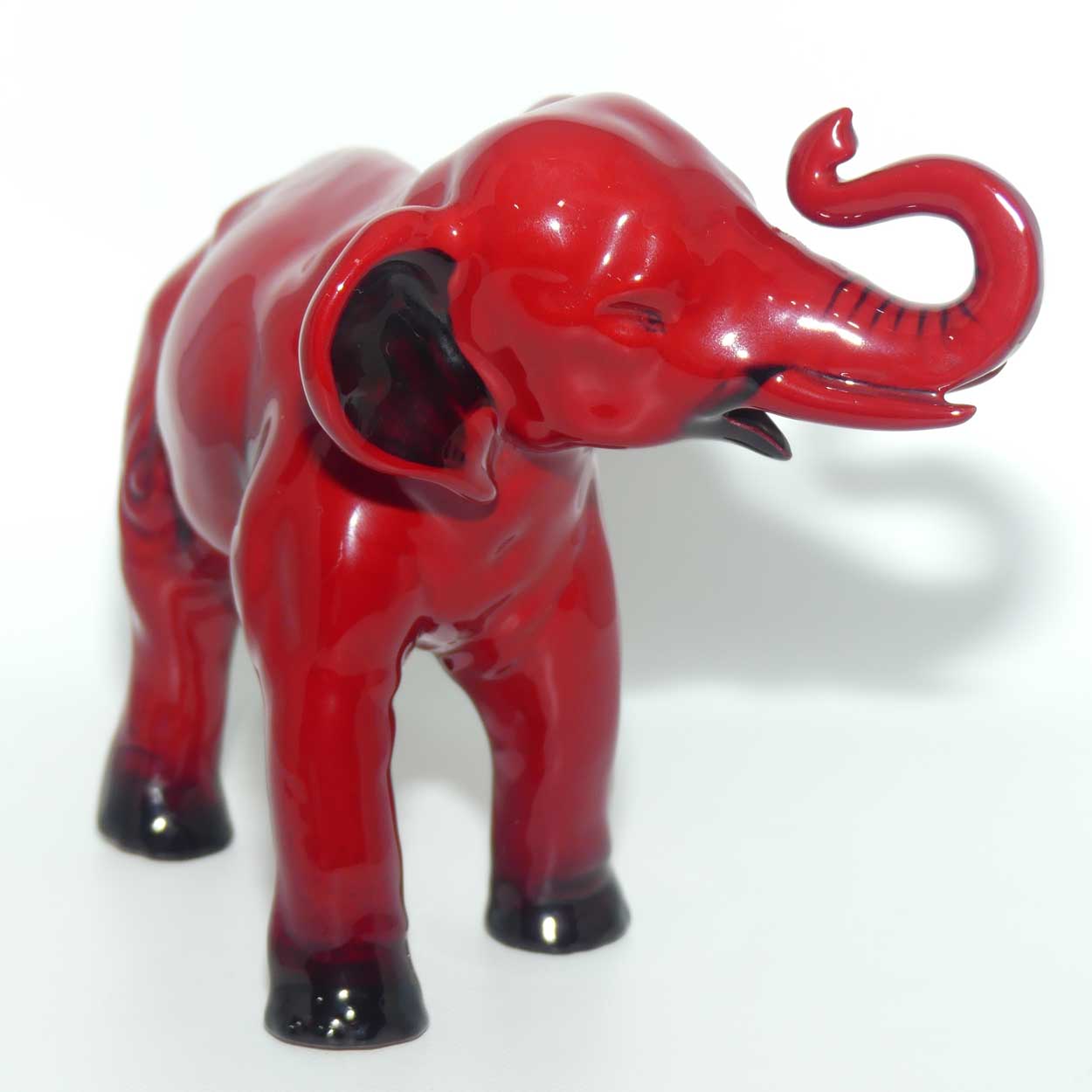 HN0891A Royal Doulton Flambe Elephant Trunk in salute | Medium