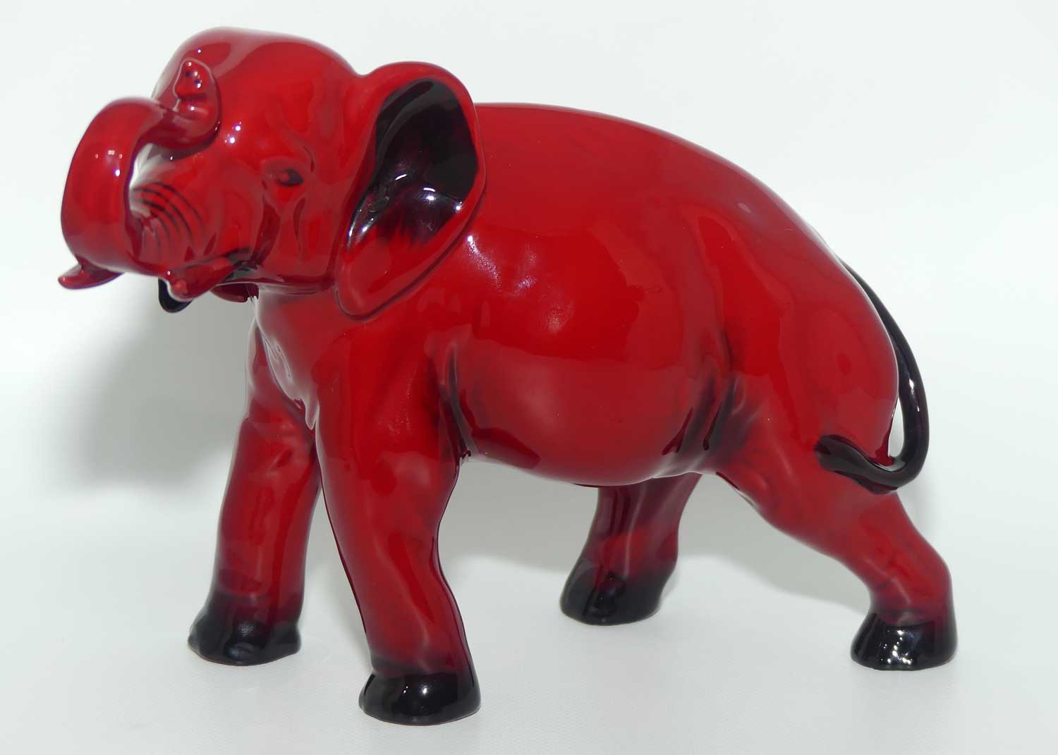 HN0891A Royal Doulton Flambe Elephant Trunk in salute | Medium