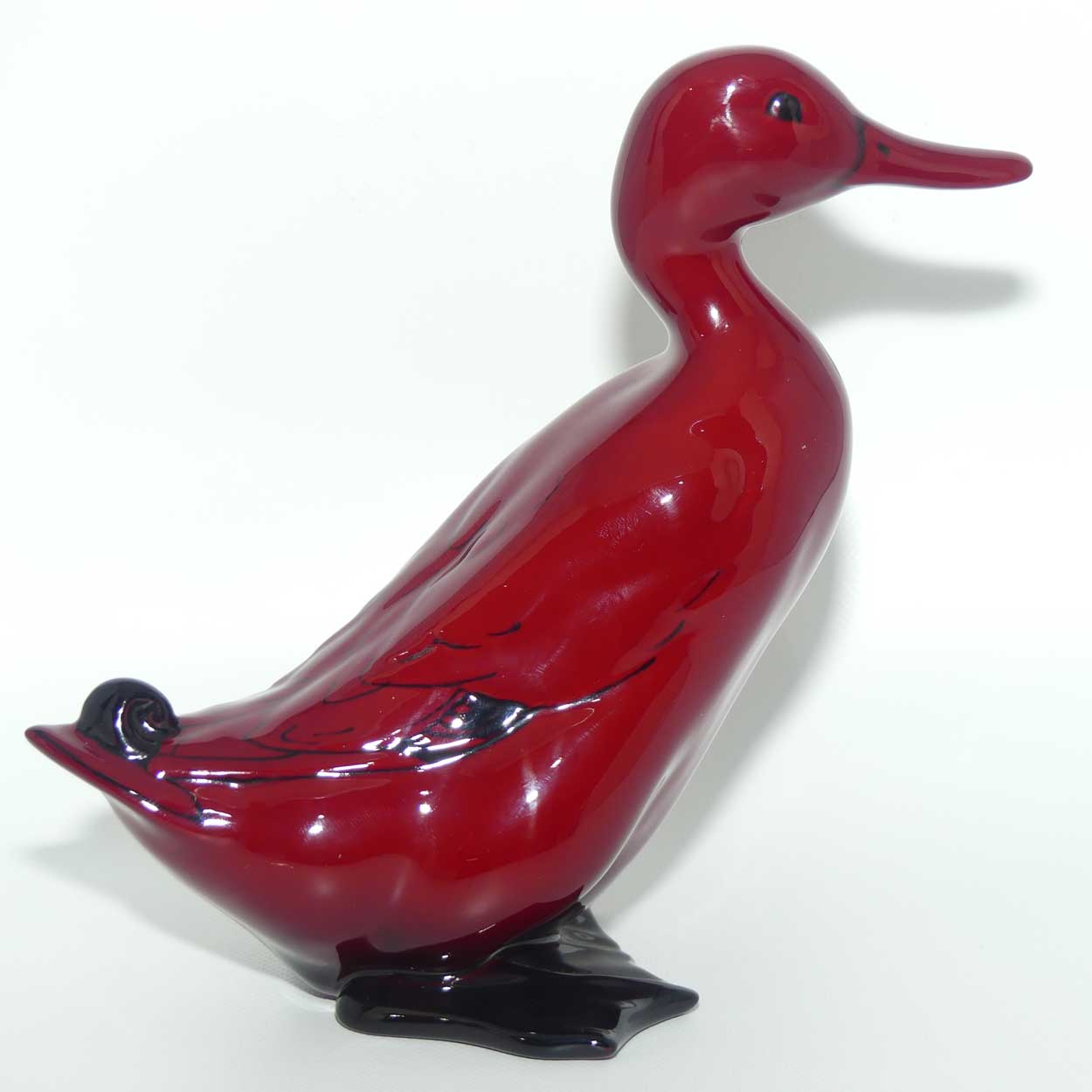 HN0956 Royal Doulton Flambe Mallard Drake Standing | early rich red