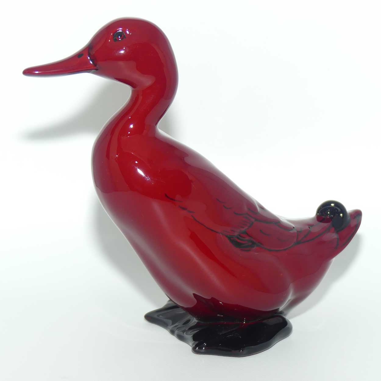 HN0956 Royal Doulton Flambe Mallard Drake Standing | early rich red