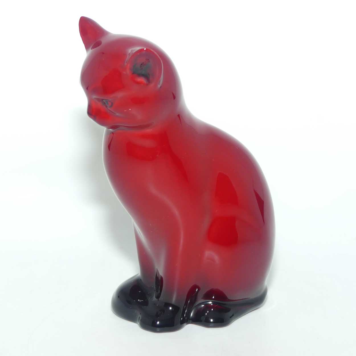 HN0967 Royal Doulton Flambe Seated Cat #1