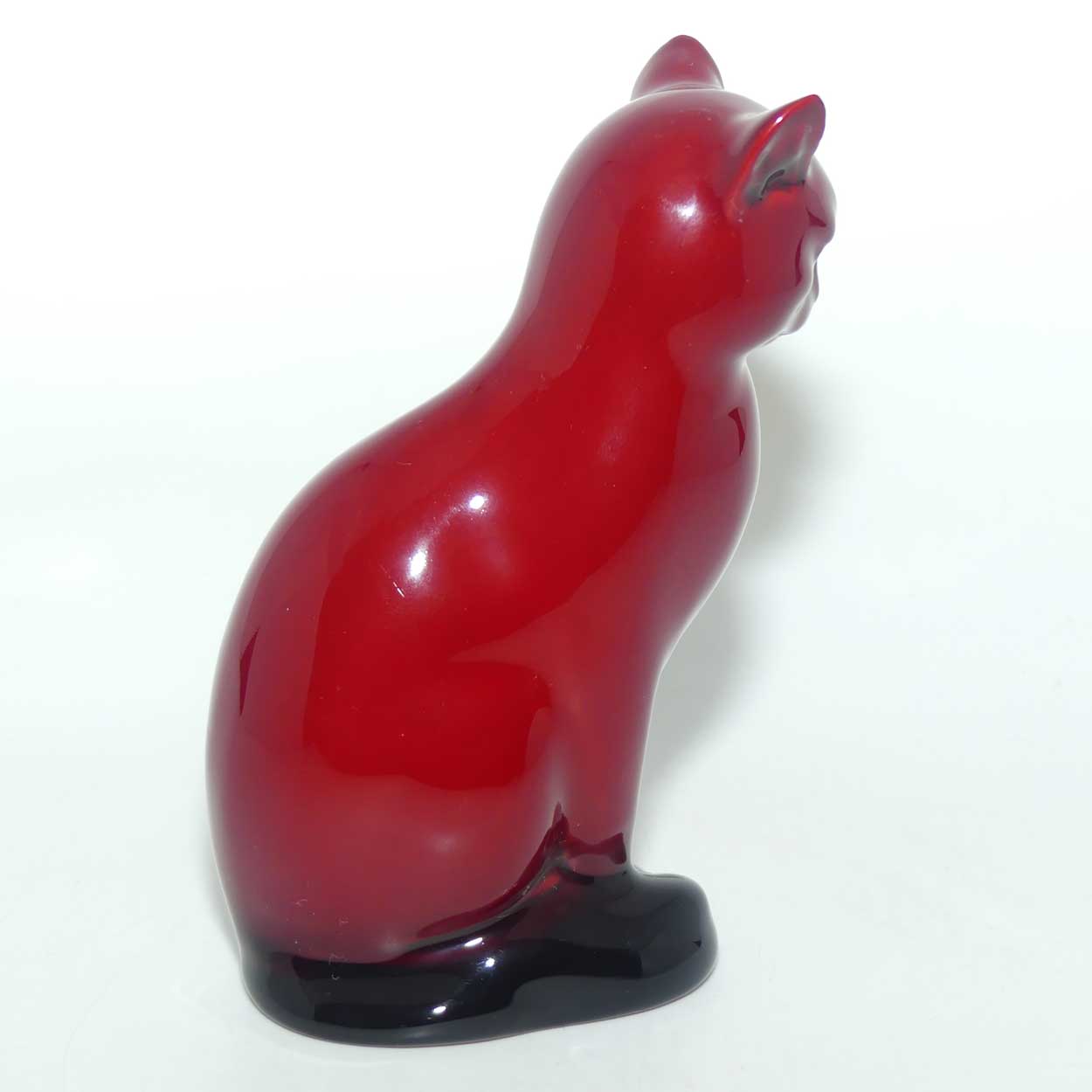 HN0967 Royal Doulton Flambe Seated Cat #1