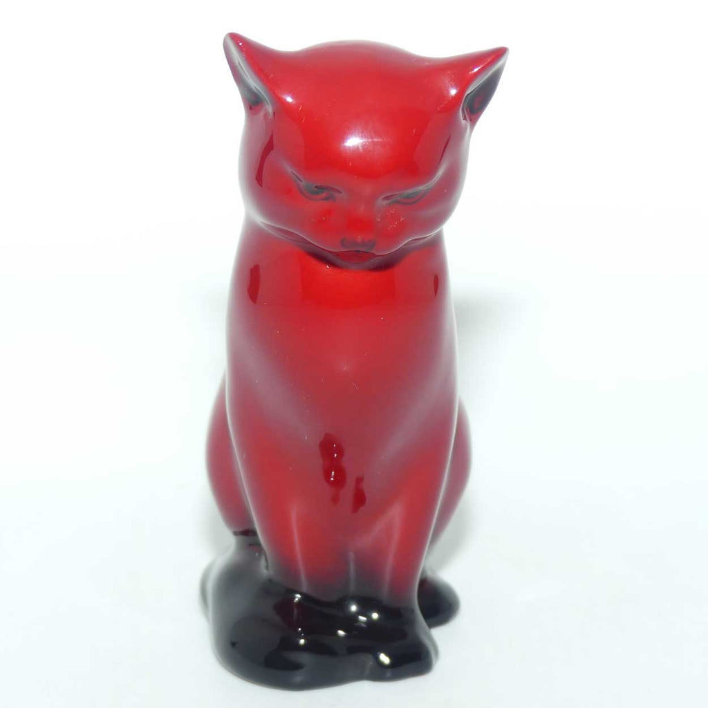 HN0967 Royal Doulton Flambe Seated Cat #2