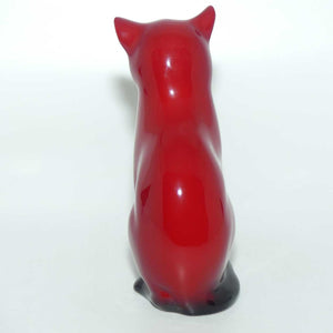 HN0967 Royal Doulton Flambe Seated Cat #2