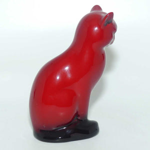 HN0967 Royal Doulton Flambe Seated Cat #2