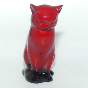 HN0967 Royal Doulton Flambe Seated Cat #2